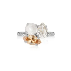 Caroline Svedbom - Ring Ana Rhodium Golden Combo