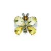 Caroline Svedbom - Ring Butterfly Rhodium Yellow Combo