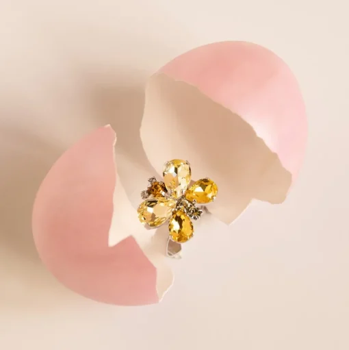 Caroline Svedbom - Ring Butterfly Guld Yellow Combo