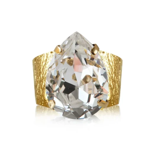 Caroline Svedbom - Ring Classic Drop Guld Crystal
