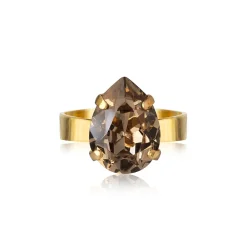 Caroline Svedbom - Ring Mini Drop Guld Greige