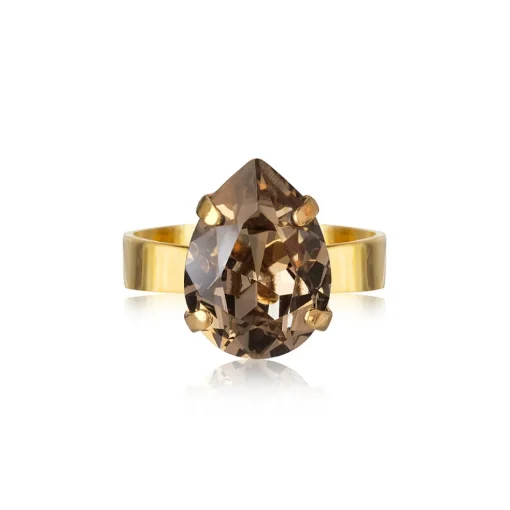 Caroline Svedbom - Ring Mini Drop Guld Greige