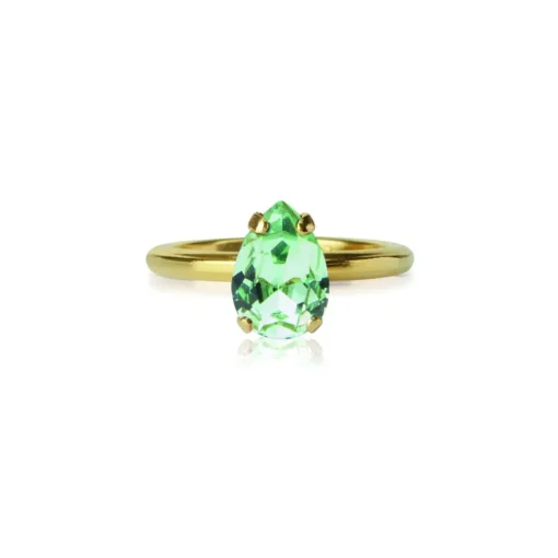 Caroline Svedbom - Ring Petite Drop Guld Chrysolite