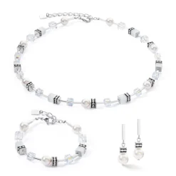 Coeur De Lion - Armband Geocube Pearl Silver