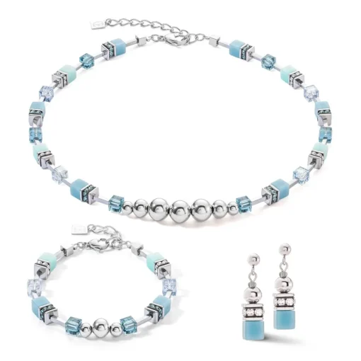Coeur De Lion - Halsband Fusion Spheres Blå