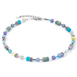 Coeur De Lion - Halsband Geocube Iconic Rainbow Stål