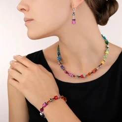 Coeur De Lion - Halsband Geocube Iconic Rainbow Stål