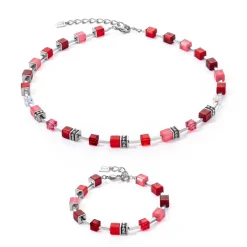 Coeur De Lion - Halsband Geocube Iconic Pure Röd
