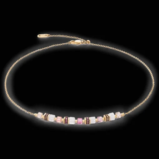 Coeur De Lion - Halsband Mini Cubes Rosa
