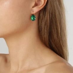 Dyrberg/Kern - Örhängen Chantal Guld Emerald
