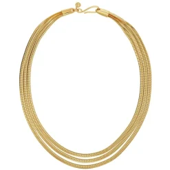 Edblad - Halsband Herringbone Triple Guld