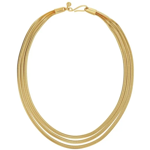 Edblad - Halsband Herringbone Triple Guld