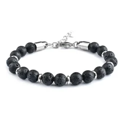 Eron - Armband Anders 0,8 Svart Lava
