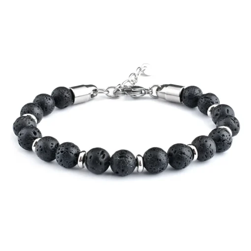 Eron - Armband Anders 0,8 Svart Lava