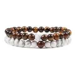 Eron - Armband 2-pack Brun Vit