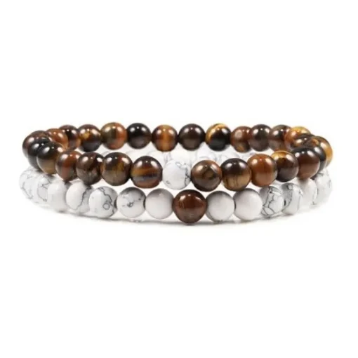 Eron - Armband 2-pack Brun Vit