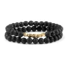 Eron - Armband 2-pack Guld Lavasten