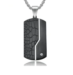 Eron - Halsband Dogtag Crystal