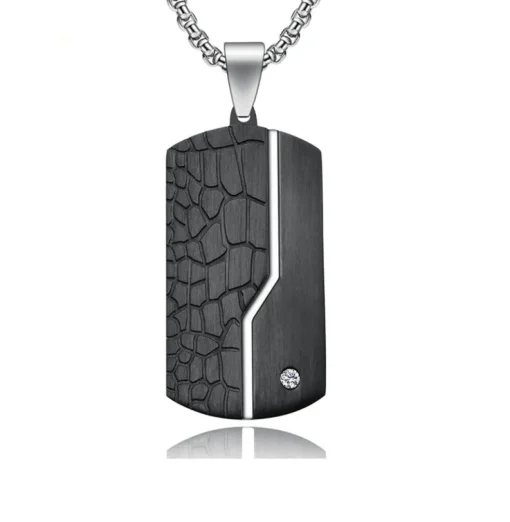 Eron - Halsband Dogtag Crystal