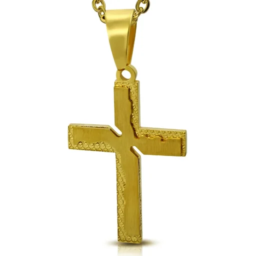 Eron - Halsband Kors Gabriel Guld