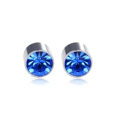 Eron - Örhänge Magnetic Bezel Blå
