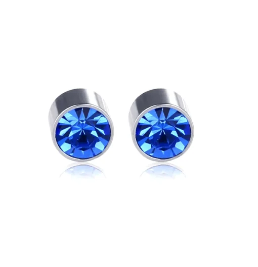 Eron - Örhänge Magnetic Bezel Blå