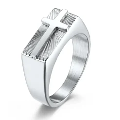 Eron - Ring Cross Stål