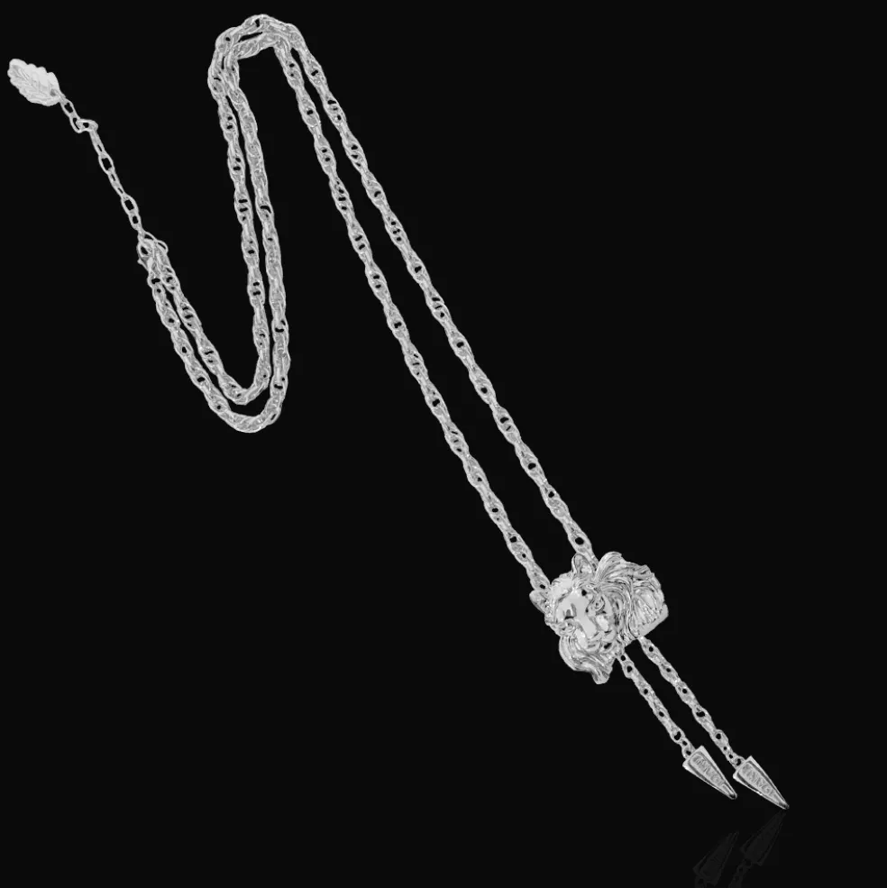 Ioaku - Halsband Fierce Lion Silver