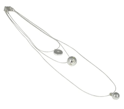 Ioaku - Halsband Globe Multi Silver