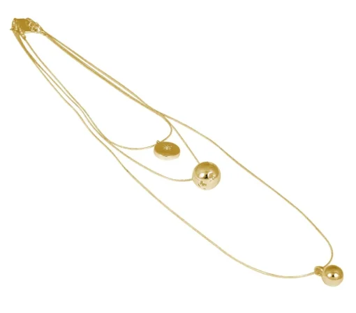 Ioaku - Halsband Globe Multi Guld