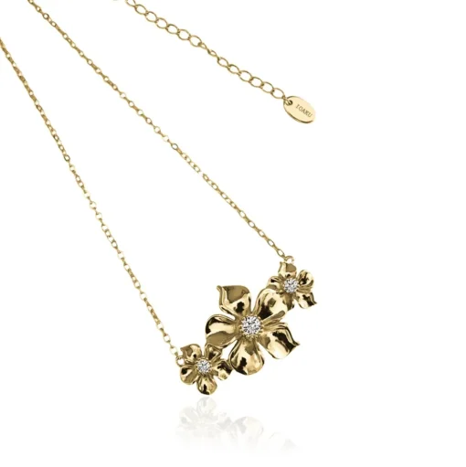 Ioaku - Halsband La Fleur Multi Pendent Guld