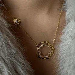 Ioaku - Halsband Winter Flower Silver