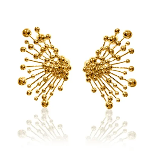 Ioaku - Örhängen Berry Sunfeather Guld
