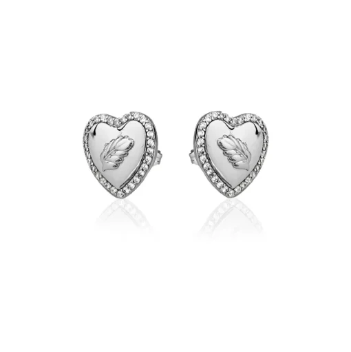 Ioaku - Örhängen Heart of Mistletoe Silver