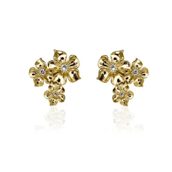 Ioaku - Örhängen La Fleur Iconic Trio Guld