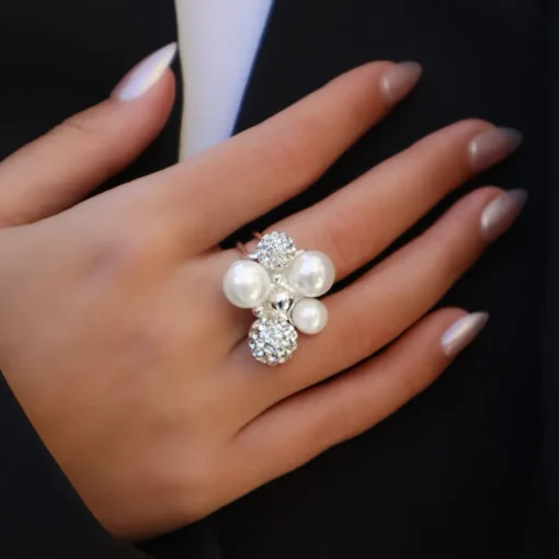 Ioaku - Ring Berry Crystal Silver