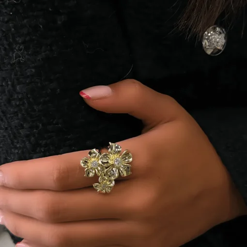 Ioaku - Ring La Fleur Iconic Trio Guld