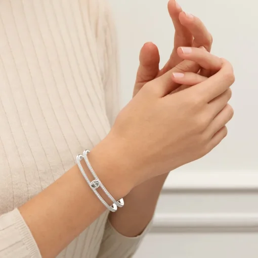 Les Georgettes - Armband 08 Zirconia Nuit Silver