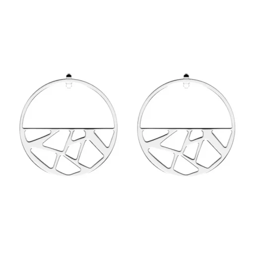 Les Georgettes - Örhängen Ring 43 Girafe Silver