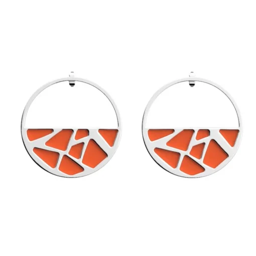 Les Georgettes - Örhängen Ring 43 Girafe Silver