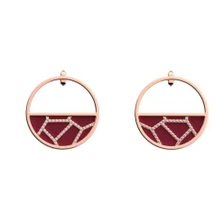 Les Georgettes - Örhängen Ring 30 Girafe Rosé CZ