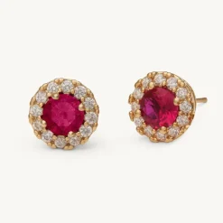 Lily and Rose - Örhängen Laurie Guld Pink Ruby