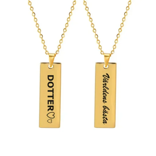 Love Words Jewellery - Halsband Världens Bästa Dotter Guld