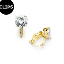Mariell - Örhängen CLIPS Pave Guld