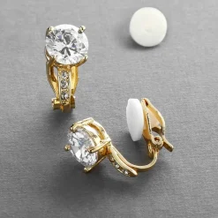 Mariell - Örhängen CLIPS Pave Guld