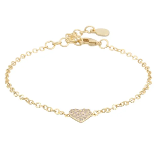 Snö of Sweden Armband North Mini Heart Guld