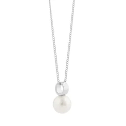 Snö of Sweden Halsband Adriana Kort Vit Silver