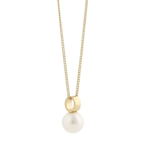 Snö of Sweden Halsband Adriana Kort Vit Guld