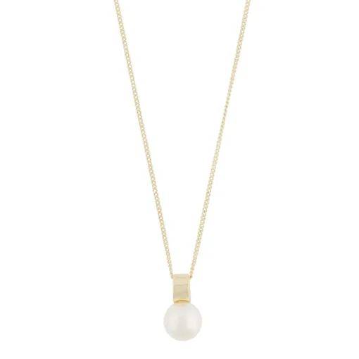 Snö of Sweden Halsband Adriana Kort Vit Guld