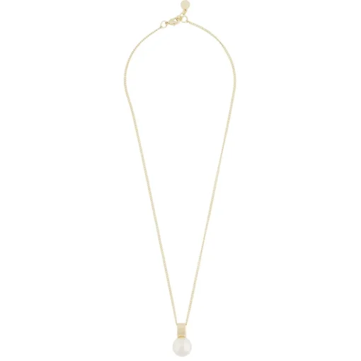 Snö of Sweden Halsband Adriana Kort Vit Guld